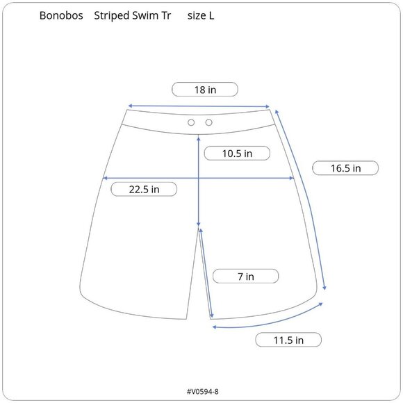 Bonobos Worn Once  Swim Trunks  Nylon Gray Striped Pink Men size L - Picture 11 of 11